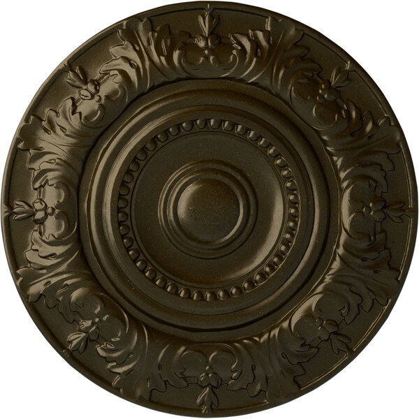 Ekena Millwork Biddix Ceiling Medallion (Fits Canopies up to 7 1/2"), Hand-Painted Green Gold, 20 7/8"OD x 1 1/4"P CM20BXGGS - main